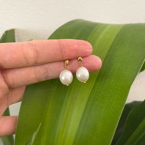 Mejuri organic peal drop earring